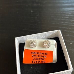 Moissanite 925 Silver Stud Earrings